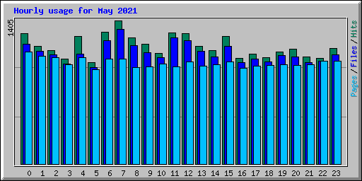 Hourly usage for May 2021