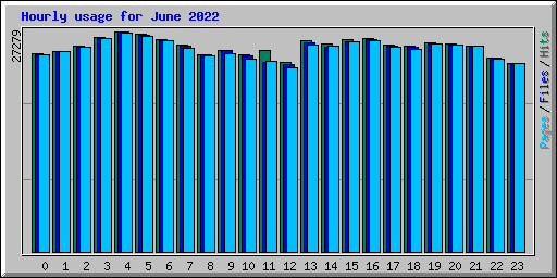 Hourly usage for June 2022