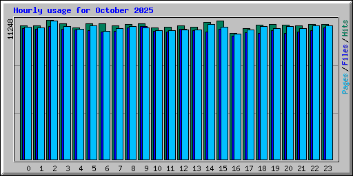 Hourly usage for October 2025