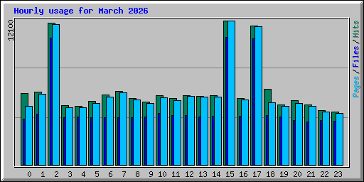 Hourly usage for March 2026