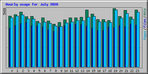 Hourly usage for July 2026
